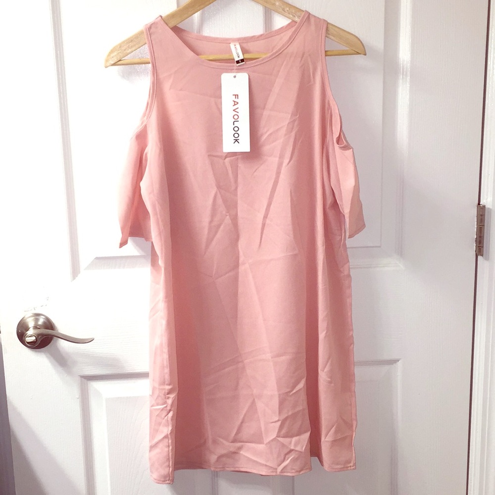 Baby Pink off the shoulder dress
